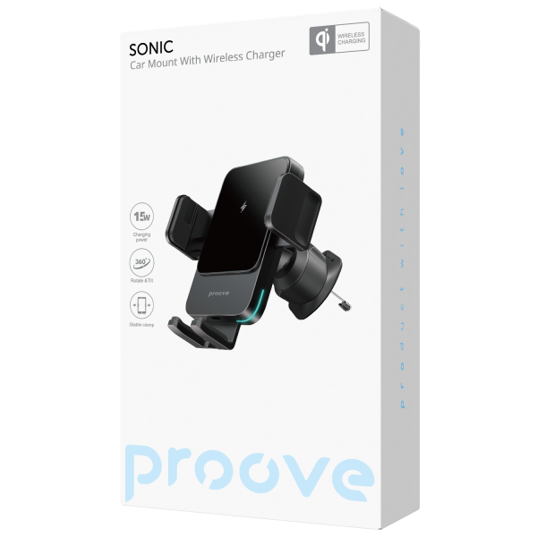 Car holder with wireless charger Proove Sonic 15W - Photo 1